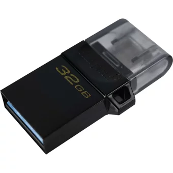 Kingston Data Traveler Microduo3 Gen2 Çift Taraflı USB 3.2 Usb Type-A Micro-A 32 GB Flash Bellek Siyah