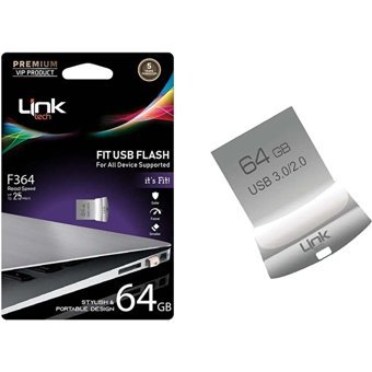 Linktech F364 Premium Fit Mini USB 3.0 Usb Type-A 64 GB Flash Bellek Gümüş
