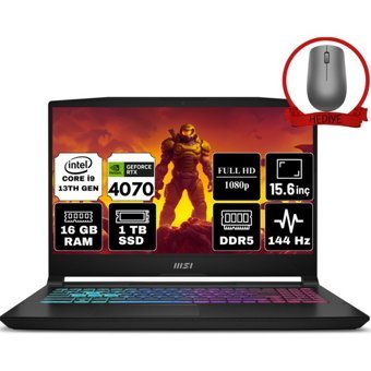 MSI Katana 15 B13VGK-1469XTR-A15 Dahili GeForce RTX 4070 Intel Core i9 13900H 16 GB Ram 1 TB SSD 15.6 inç Full HD Windows 11 Home Oyuncu Laptop + Anzar Mouse