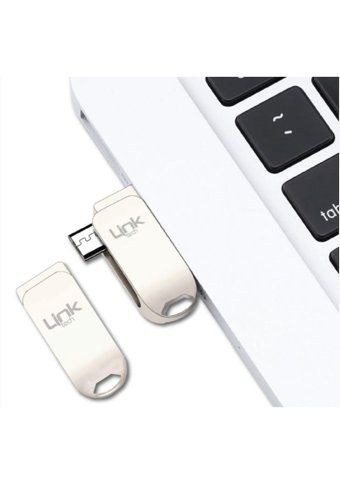Linktech Lof-O516 Micro Premium Çift Taraflı USB 3.0 Usb Type-A 16 GB Flash Bellek Gümüş