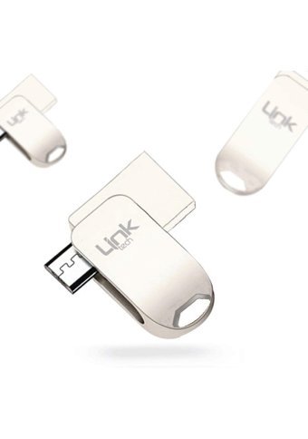 Linktech Lof-O516 Micro Premium Çift Taraflı USB 3.0 Usb Type-A 16 GB Flash Bellek Gümüş