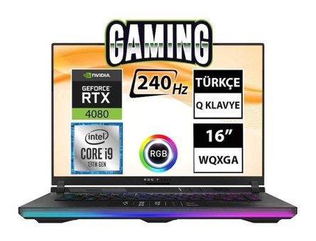 Asus Rog Strix Scar 16 G634JZ-NM043A1 Harici GeForce RTX 4080 Intel Core i9 13980HX 32 GB Ram 2 TB SSD 16 inç Full HD FreeDos Oyuncu Laptop