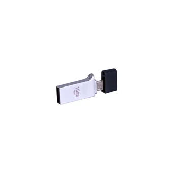 Syrox SYX-OTG Mini Çift Taraflı USB 2.0 Micro Usb 16 GB Flash Bellek Gümüş