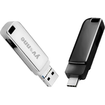 Yvonne Y40D USB 3.0 Usb Type-C 128 GB Flash Bellek Gümüş