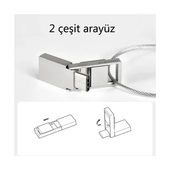 Xiaomi Çift Taraflı USB 3.2 Usb Type-C 64 GB Flash Bellek Gümüş