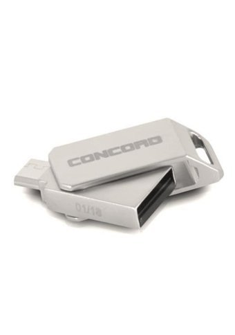 Concord C-OTG Mini Çift Taraflı USB 2.0 Usb Type-A Micro-A 16 GB Flash Bellek Gri