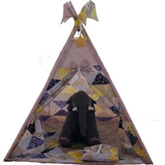 Home And Home Üçgen Kızılderili Unisex Üçgen Oyun Çadırı Çok Renkli