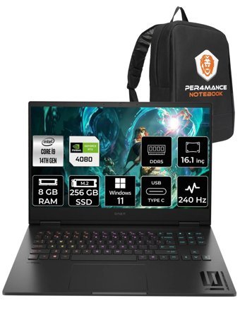 HP Omen 16 9J1L3EA Harici GeForce RTX 4080 Intel Core i9 14900HX 8 GB Ram 256 GB SSD 16.1 inç QHD Windows 11 Pro Oyuncu Laptop + PER4 ÇANTA