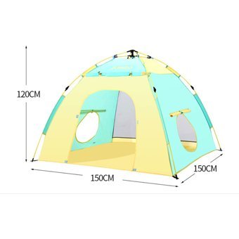 Bswolf 242 Yuvarlak Unisex Oyun Çadırı Sarı