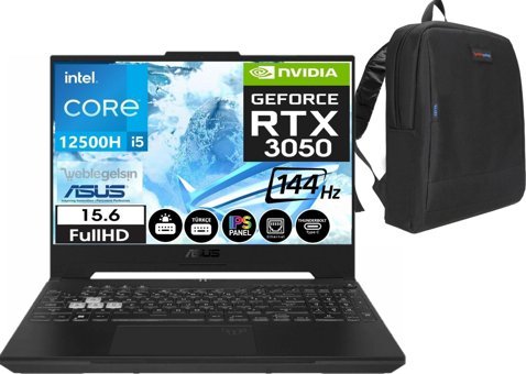 Asus Tuf Gaming 15 FX507ZC4-HN21008 Harici GeForce RTX 3050 Intel Core i5 12500H 64 GB Ram 1 TB SSD 15.6 inç Full HD FreeDos Oyuncu Laptop + Zetta Çanta