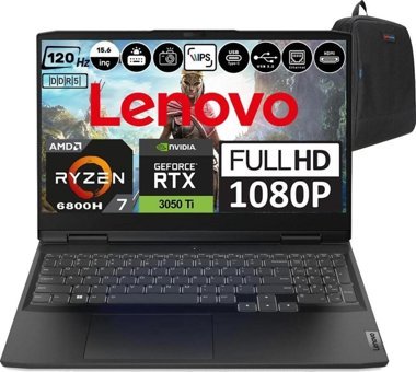 Lenovo Ideapad Gaming 3 15ARH7 82SB00X6TXP09 Harici GeForce RTX 3050 Tİ AMD Ryzen 7 6800H 64 GB Ram 512 GB SSD 15.6 inç Full HD Windows 11 Pro Oyuncu Laptop