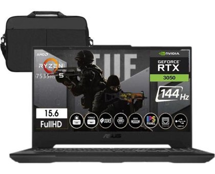 Asus Tuf Gaming A15 FA506NC-HN050 A Dahili GeForce RTX 3050 AMD Ryzen 5 7535HS 32 GB DDR5 Ram 1 TB SSD 15.6 inç Full HD FreeDos Oyuncu Laptop + Cimete Çanta
