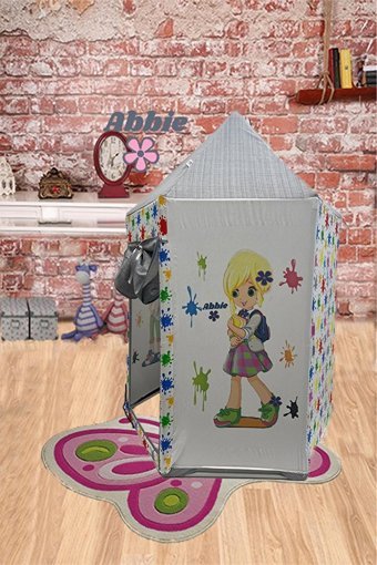 Abbie Çalışkan Kızlar Şato Füze Kız Şato Oyun Çadırı Gri