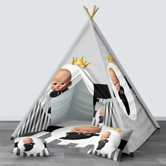 Het Concept 1472 Üçgen Kızılderili Erkek Baby Boss Oyun Çadırı Gri