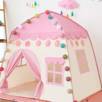 Huanhuan Store Oxford Ev Kız Oyun Çadırı Pembe