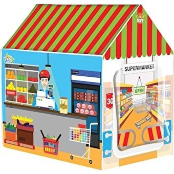 Furkan Oyuncak 388 Ev Unisex Süpermarket Oyun Çadırı Kırmızı