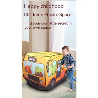 Exorbaby 322 Oval Kızılderili Unisex Okul Otobusu Oyun Çadırı Sarı