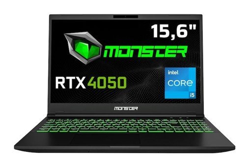 Monster Abra A5 V20.3.2 Harici GeForce RTX 4050 Intel Core i7 13700H 32 GB Ram 1 TB SSD 15.6 inç Full HD FreeDos Oyuncu Laptop