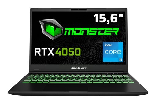 Monster Abra A5 V20.4.7 Harici GeForce RTX 4050 Intel Core i5 12450H 8 GB Ram 500 GB SSD 15.6 inç Full HD Windows 11 Oyuncu Laptop