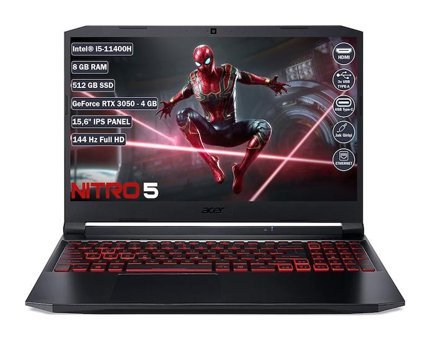 Acer Nitro 5 AN515-57-556S NH.QELEY.005 Harici GeForce RTX 3050 Intel Core i5 11400H 8 GB Ram 512 GB SSD 15.6 inç Full HD FreeDos Oyuncu Laptop