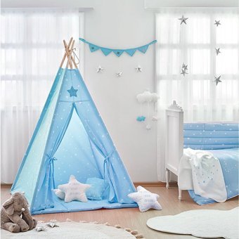 Aybi Baby Üçgen Kızılderili Unisex Oyun Çadırı Turkuaz