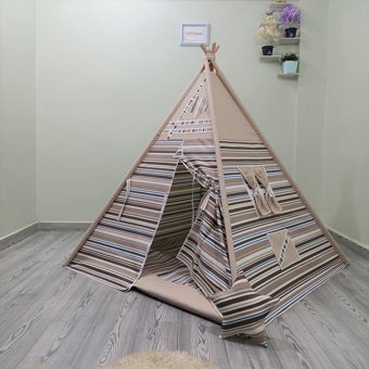 Henna Prime Henna Duck 444 Üçgen Kızılderili  Oyun Çadırı Kahverengi