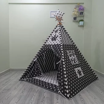 Henna Prime 458 Üçgen Kızılderili  Oyun Çadırı Gri