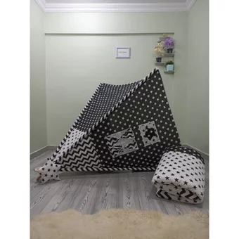 Henna Prime 458 Üçgen Kızılderili  Oyun Çadırı Gri