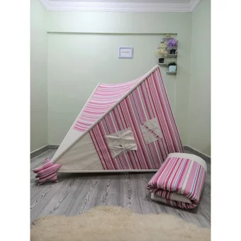 Henna Prime Henna Duck 448 Üçgen Kızılderili  Oyun Çadırı Pembe