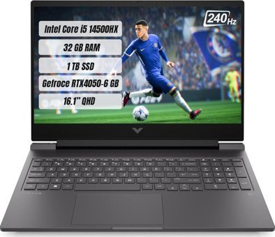 HP Victus 16 R1000NT 9J204EA Harici GeForce RTX 4050 Intel Core i5 14500HX 32 GB Ram 1 TB SSD 16.1 inç QHD FreeDos Oyuncu Laptop