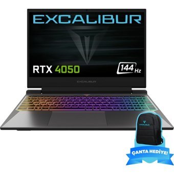 Casper Excalibur G870.1270-DNA0X-B Harici GeForce RTX 4050 Intel Core i7 12700H 32 GB Ram 2 + 2 TB SSD 15.6 inç Full HD FreeDos Oyuncu Laptop