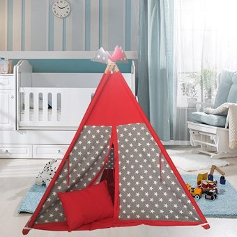Altev Üçgen Kızılderili Unisex Oyun Çadırı Kırmızı