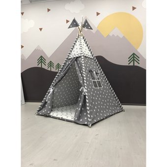 Astaria Art Üçgen Unisex Yıldızlar Oyun Çadırı Gri
