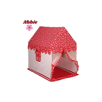 Abbie Minderli Rüya Ev Unisex Oyun Çadırı Beyaz Kırmızı