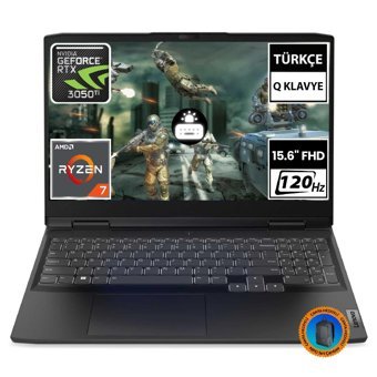 Lenovo Ideapad Gaming 3 82SB00S0TX09 CNT010 Harici GeForce RTX 3050 Tİ AMD Ryzen 7 6800H 64 GB Ram 1 TB SSD 15.6 inç Full HD FreeDos Oyuncu Laptop