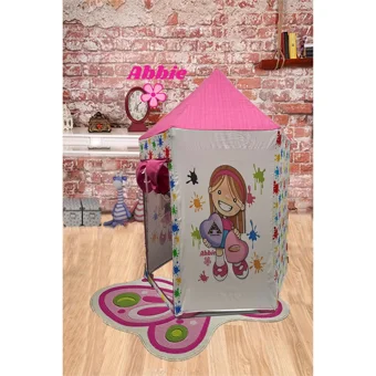 Abbie Şato Üçgen Kız Oyun Çadırı Pembe