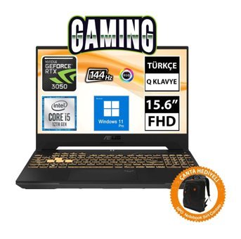 Asus Tuf Gaming F15 FX507ZC4-HN205A15 CNT016 Harici GeForce RTX 3050 Intel Core i5 12500H 16 GB Ram 512 GB SSD 15.6 inç Full HD Windows 11 Pro Oyuncu Laptop