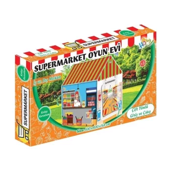 Dzc Kuzenler Avm 297 Ev Unisex Süpermarket Oyun Çadırı Kırmızı