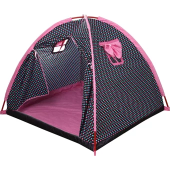 Abbie Lx Yuvarlak Unisex Oyun Çadırı Siyah Pembe