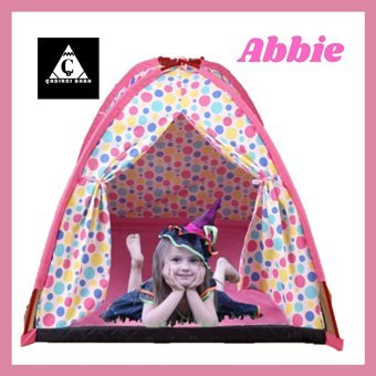 Abbie Puantiyeli Yuvarlak Kız Oyun Çadırı Pembe