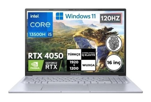 Asus Vivobook 16X K3605VU-N1166P6 Harici GeForce RTX 4050 Intel Core i5 13500H 24 GB Ram 1 TB SSD 16 inç Full HD Windows 11 Pro Oyuncu Laptop