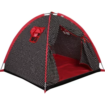 Abbie Lx Yuvarlak Unisex Oyun Çadırı Kırmızı Gri