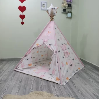 Henna Prime 480 Üçgen Kızılderili  Oyun Çadırı Pembe