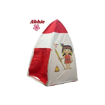 Abbie Resimli Füze Kızılderili Unisex Oyun Çadırı Kırmızı
