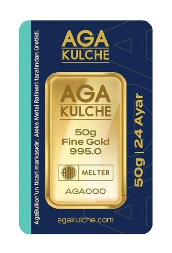 Agakulche 24 Ayar 50 gr Gram Altın