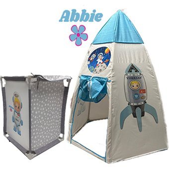 Abbie Füze Füze Unisex Uzay Oyun Çadırı Mavi