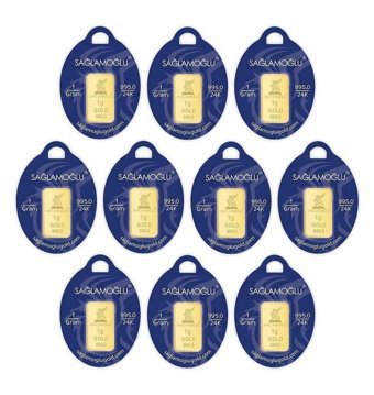 Sağlamoğlu 24 Ayar (10x1) 10 gr Gram Altın