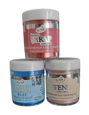 Dr. Gusto Yenilebilir Çok Renkli Su Bazlı Toz Gıda Boyası 3x10 gr
