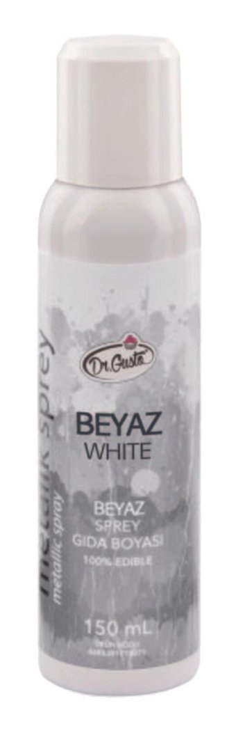 Dr. Gusto Beyaz Su Bazlı Sprey Gıda Boyası 150 ml