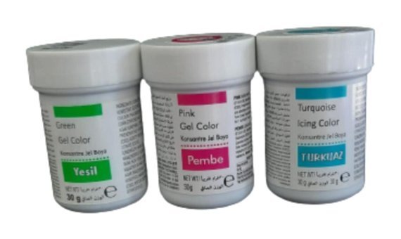 Dr. Gusto Çok Renkli Su Bazlı Jel Gıda Boyası 3x30 gr